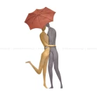 Ζευγάρι Αγκαλιά με Ομπρέλα, μεταλλικό σφυρήλατο, επιτοίχιο διακοσμητικό