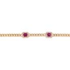 Ruby Bracelet, βραχιόλι 14κ με Ρουμπίνια και Διαμάντια