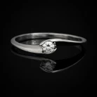 Μονόπετρο δαχτυλίδι 18 Καρατίων με Διαμάντι 0.09 ct